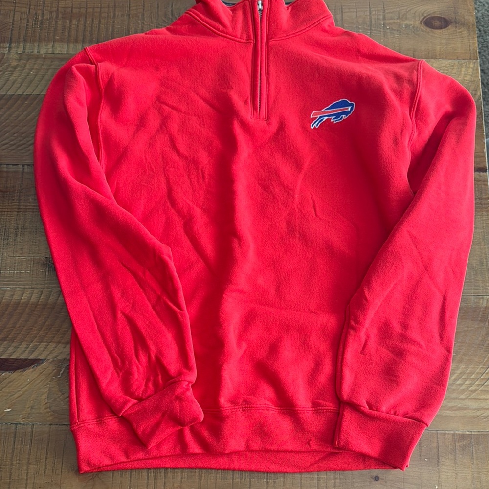 Brand New!! Never Worn- Buffalo Bills Red Quarter-Zip Sweater - small
